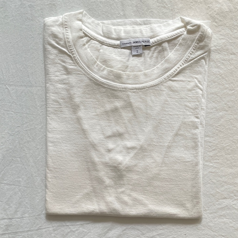 James Perse Standard White Tee Size 2 (med)